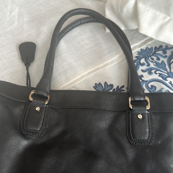 Cole Haan black leather 14 by 14” leather bag gorgeous - Picture 7 of 15
